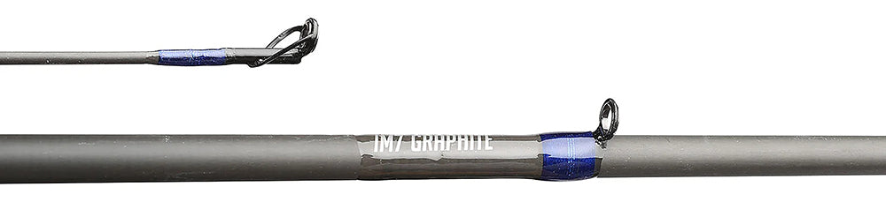 two parts of the black and blue EDGE BAITCASTING RODS