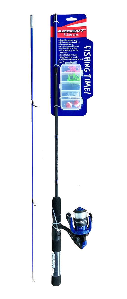 Blue FISHING TIME KIDS SPINNING COMBOS