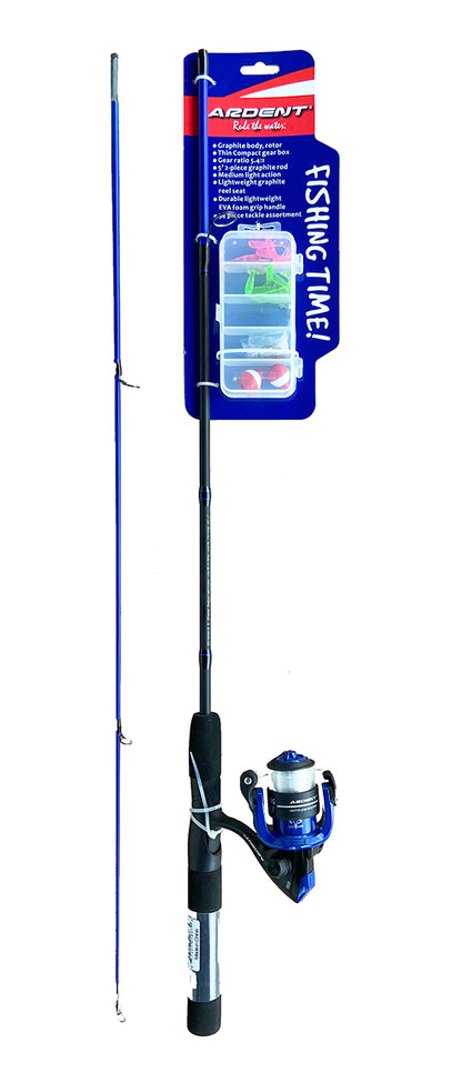 Blue FISHING TIME KIDS SPINNING COMBOS
