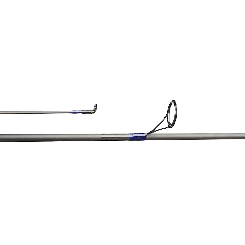 a Black and blue EDGE SPINNING RODS