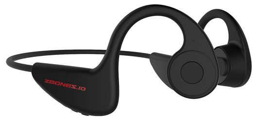 Black ZBONES HEADPHONES with red letters. HEADPHONES text:ZBONES.10