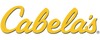 Yellow logo text: Cabelas